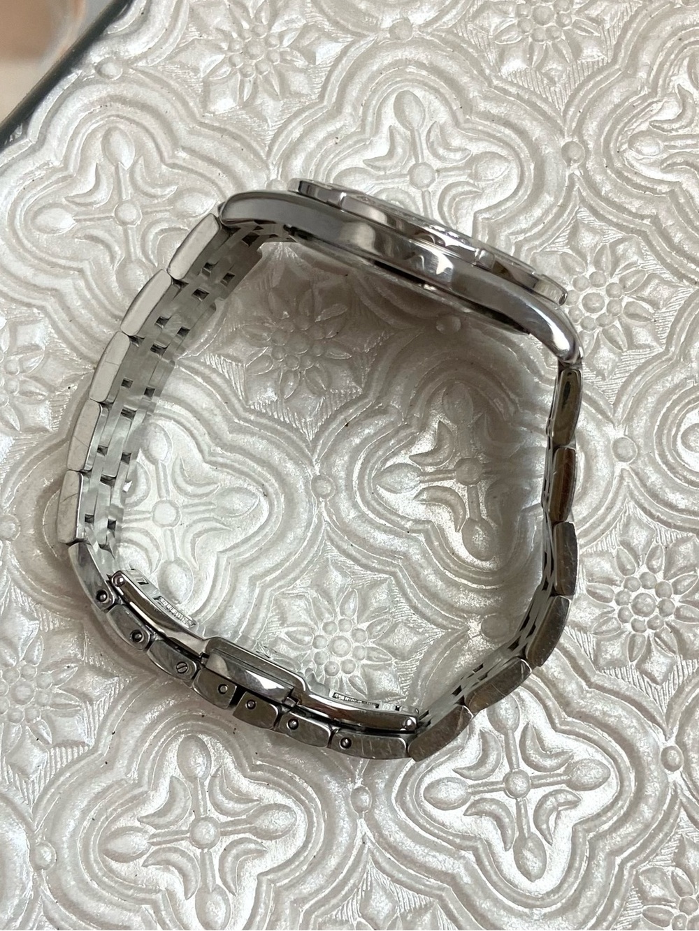 Bulova Diamond Accented Bezel & Dial Blue Mother of Pearl Dial Stainless Watch - Picture 11 of 16